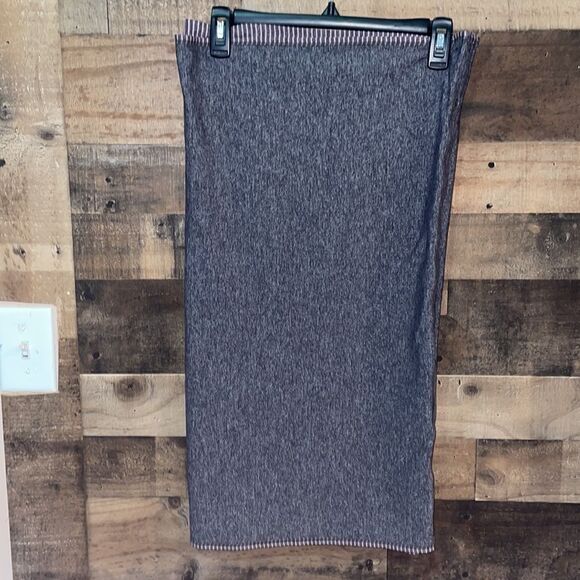 Lululemon Vinyasa Scarf *Rulu Hyper Stripe Mauvelous Heathered Black Gray - Picture 10 of 11